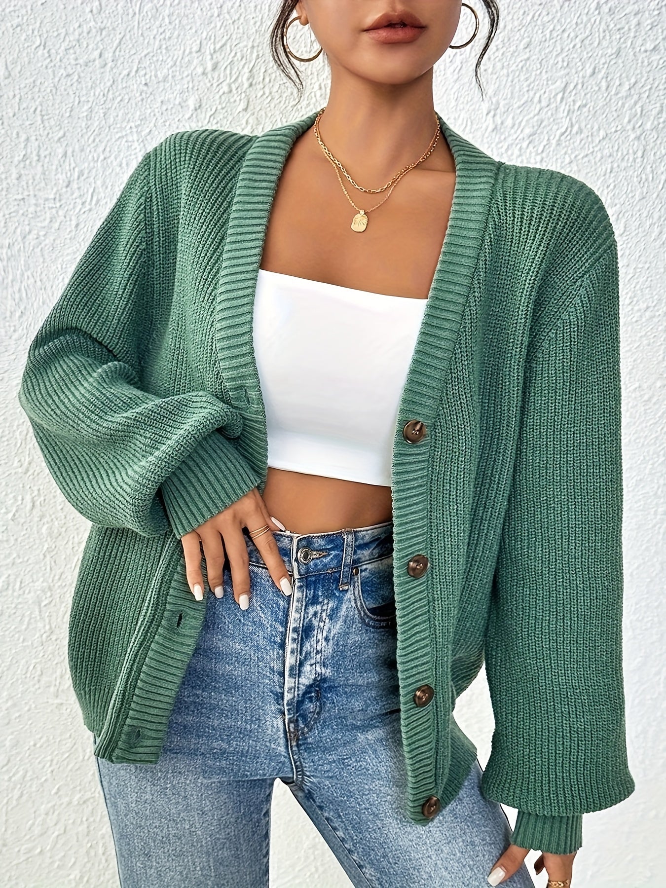 Everyday Charm Button-Down Knit Cardigan