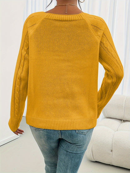 Cable Knit Button Sweater