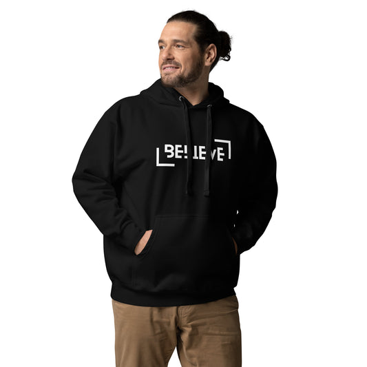 Believe Print Hoodie - Black