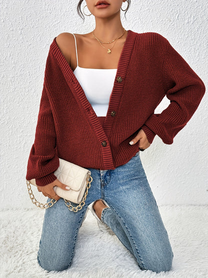 Everyday Charm Button-Down Knit Cardigan